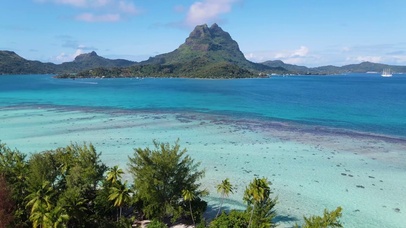 波利尼西亚群岛航拍