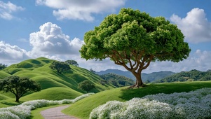 清新治愈青山绿野风景