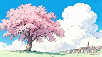 唯美的樱花小镇