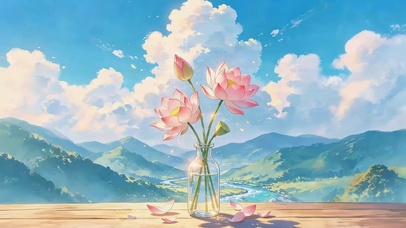 小清新荷花
