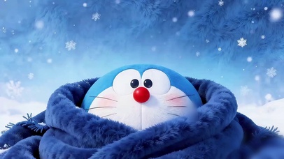 冬日暖绒绒蓝胖