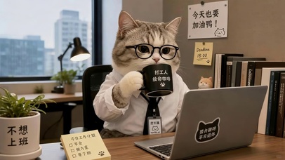 职场打工猫咪