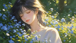 治愈鲜花女孩