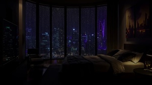 雨夜卧室