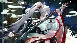 古风祥云和服二次元插画少女