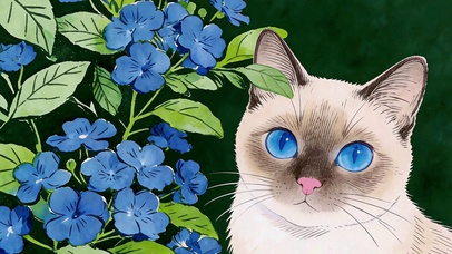 花间暹罗猫