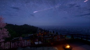 夜晚流星海景房