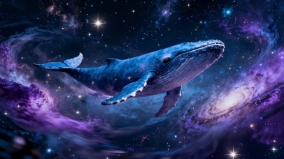 梦幻星空蓝鲸遨游