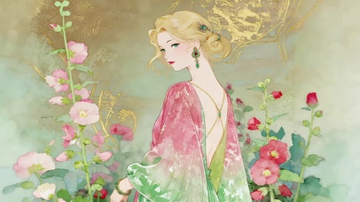 治愈鲜花女孩