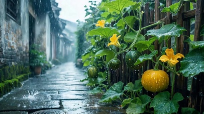 雨天南瓜树