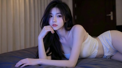 居家清冷氛围感美女
