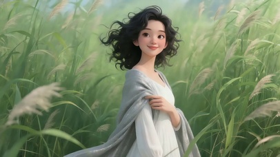 自信美丽的女孩