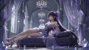 紫色神秘少女
