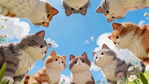 来自猫咪的俯视