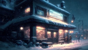 雪夜街道
