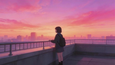 天台晚霞