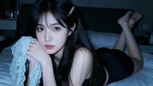 氛围感居家美女