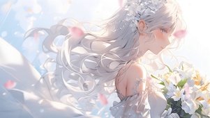 美少女浪漫白色唯美治愈可爱