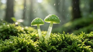 雨中小青菇