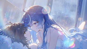 雨窗下的两位少女