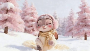 可爱雪天的朱迪