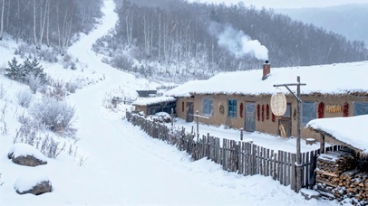 雪乡静谧冬景