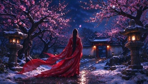 4K古风雪夜