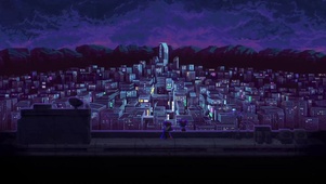 像素  夜晚城市