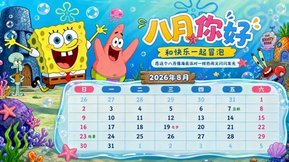 海绵宝宝八月壁纸