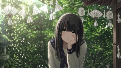 雨天夏日少女
