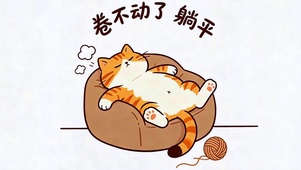 躺平的猫 不卷了