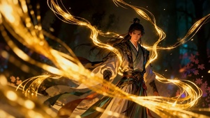 玄裳金缕映夜华