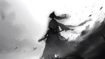水墨武士