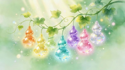 招财旺磁场 七色水晶葫芦