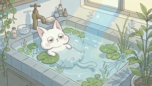 泡澡小猫