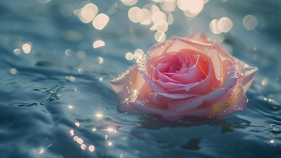 水中浮花