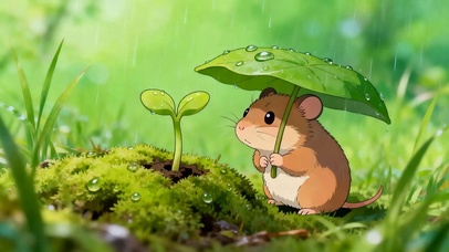 雨天小松鼠