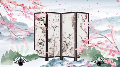 中国风屏风1