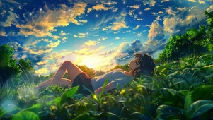 草地少女