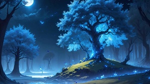 夜色梦幻树
