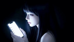刷手机的少女