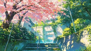 樱花树下楼梯