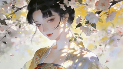 唯美风樱花女孩