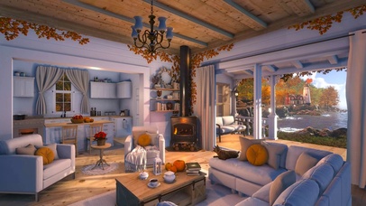 安静湖畔木屋房间