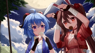 中秋胡桃和甘雨-画师：空明