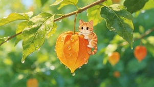 绿色护眼小猫