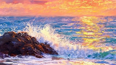 护眼海景带鱼屏