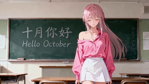 十月清纯美少女