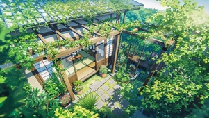 夏日绿植庭院