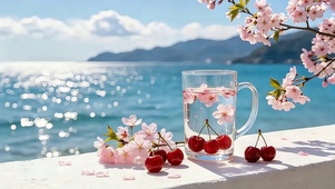 海畔樱花樱桃
